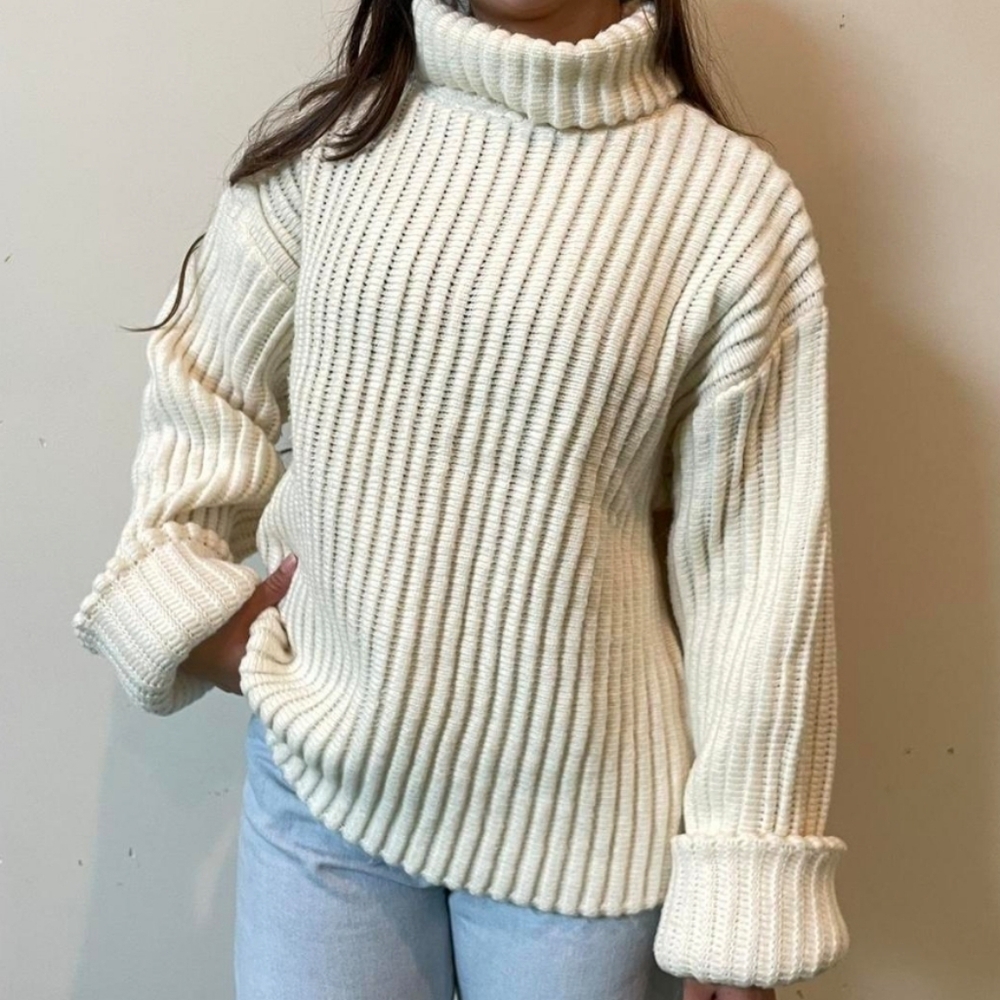 Cozy Cream Turtleneck Sweater